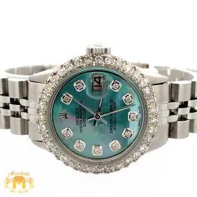 26mm Ladies` Rolex Datejust Watch with Stainless Steel Jubilee Bracelet (Mother of pearl (MOP) dial with diamonds)