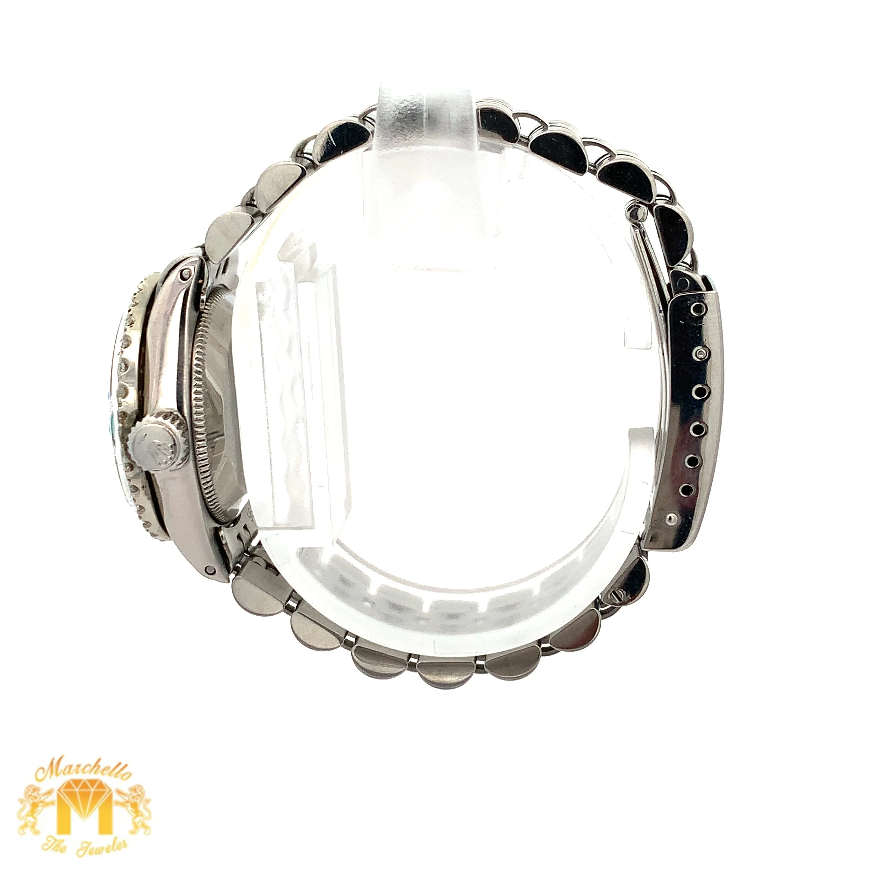 26mm Ladies` Rolex Datejust Watch with Stainless Steel Jubilee Bracelet (Mother of pearl (MOP) dial with diamonds)