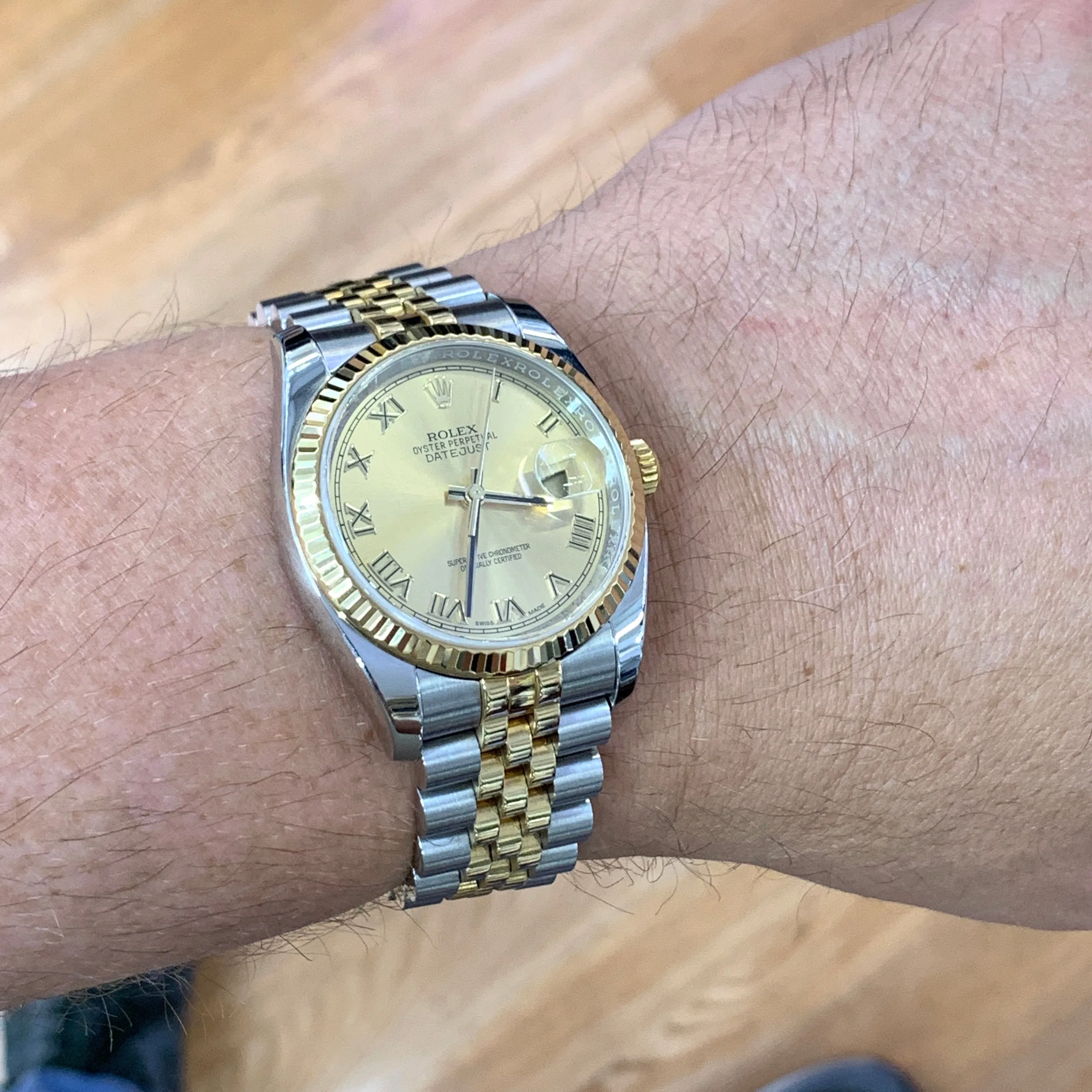 36mm Rolex Datejust Watch with Two-tone Jubilee Bracelet (hidden clasp)