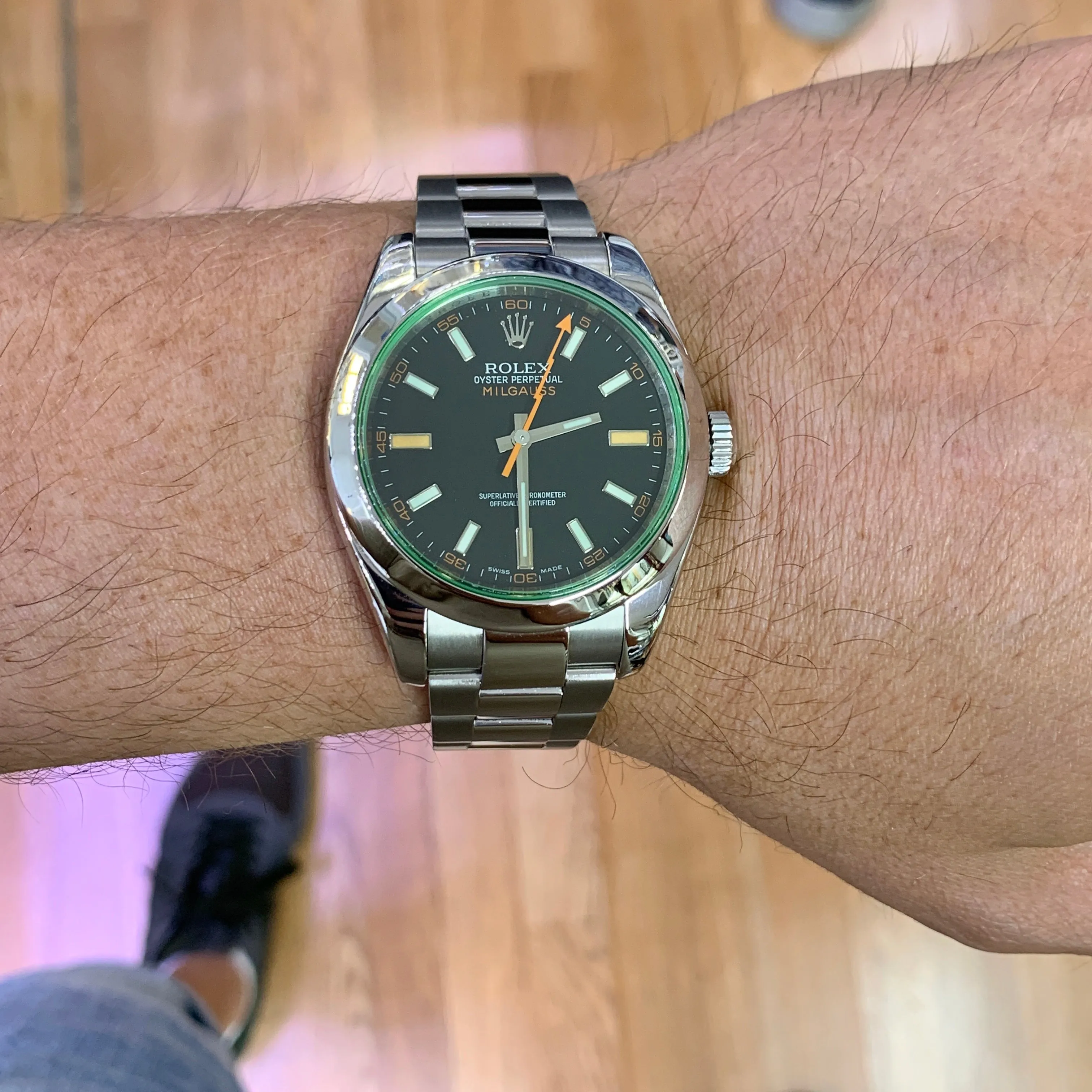 40mm Rolex Milgauss Watch (with Rolex papers)