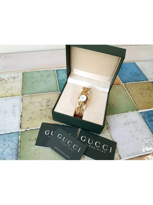6400L mother of pearl gold plated women s watch