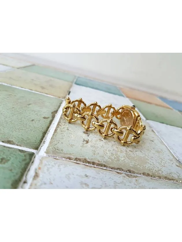 6400L mother of pearl gold plated women s watch