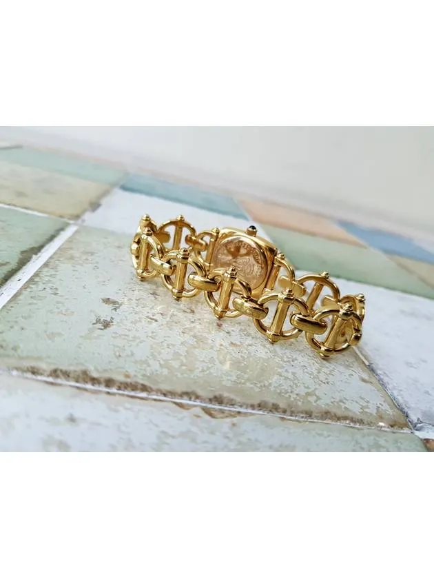6400L mother of pearl gold plated women s watch