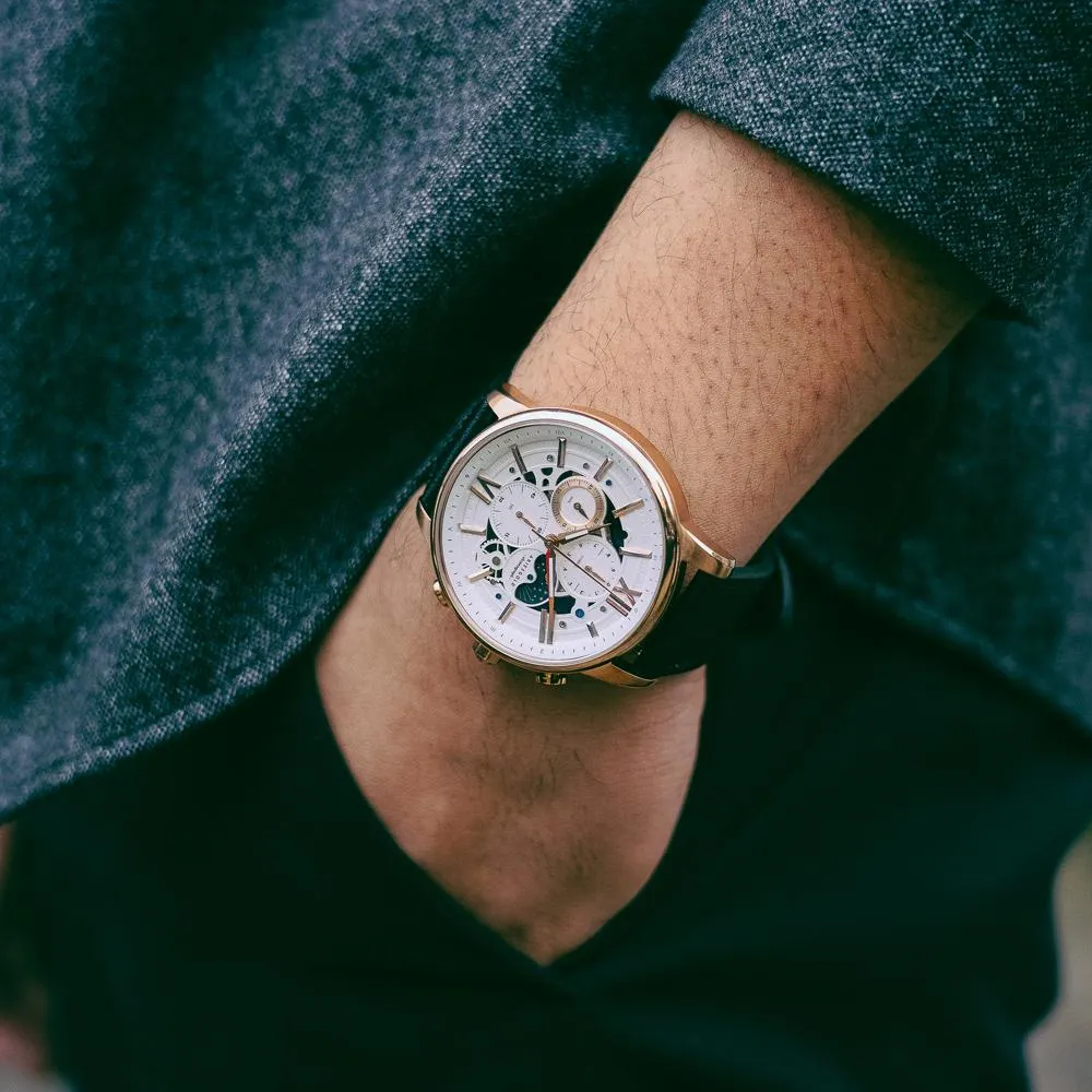 Aries Gold Belfast Moon Leather G 7013 RW-W Watch