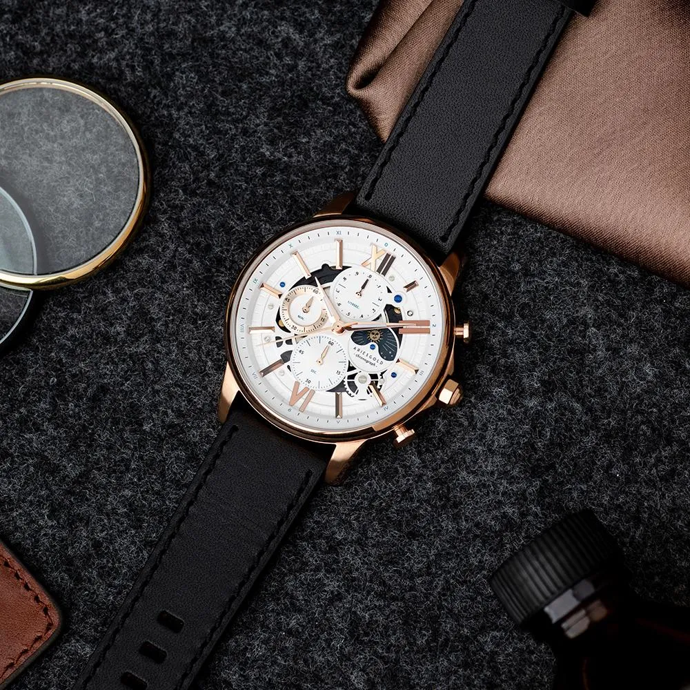 Aries Gold Belfast Moon Leather G 7013 RW-W Watch