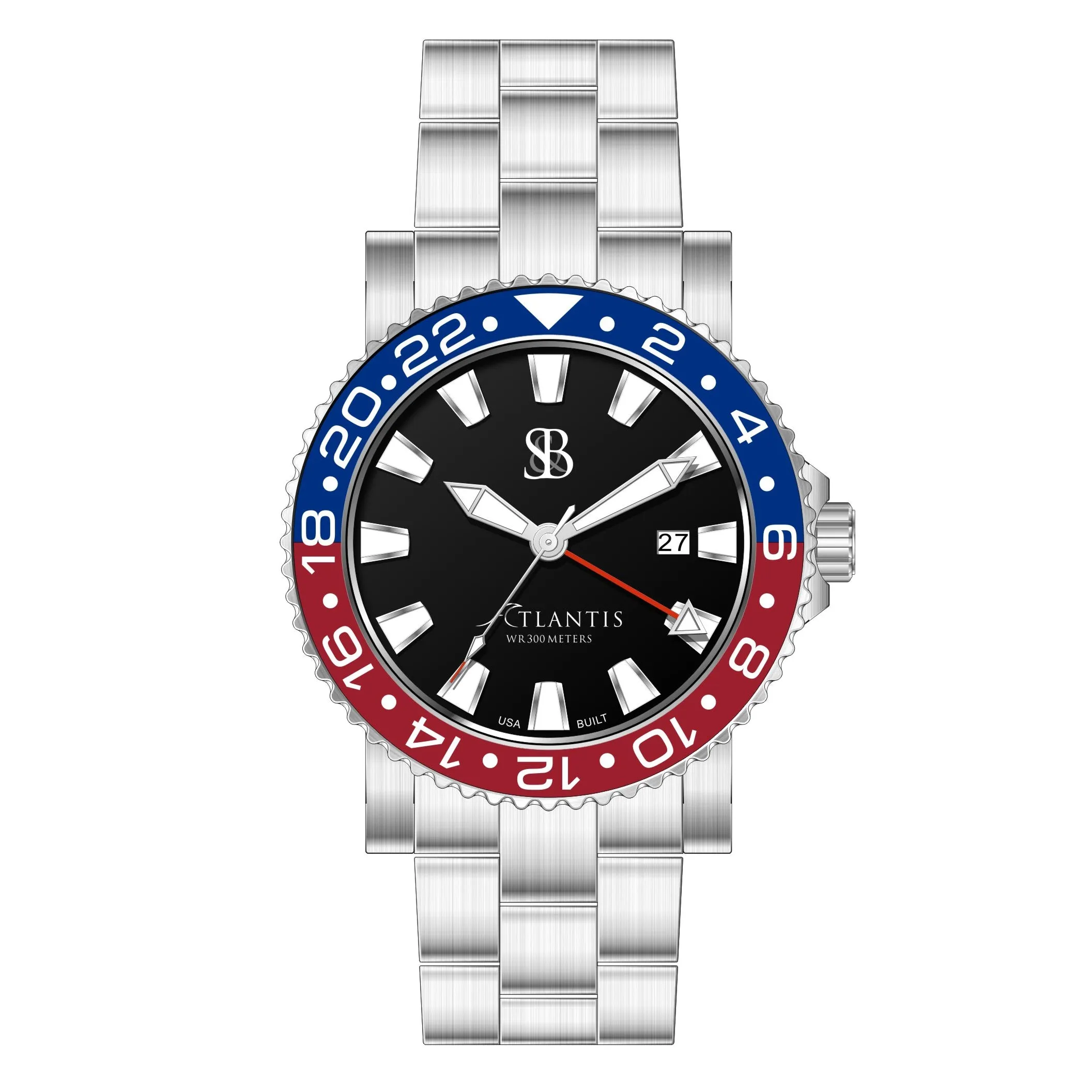 Atlantis A2 Ceramic Quartz GMT Watch