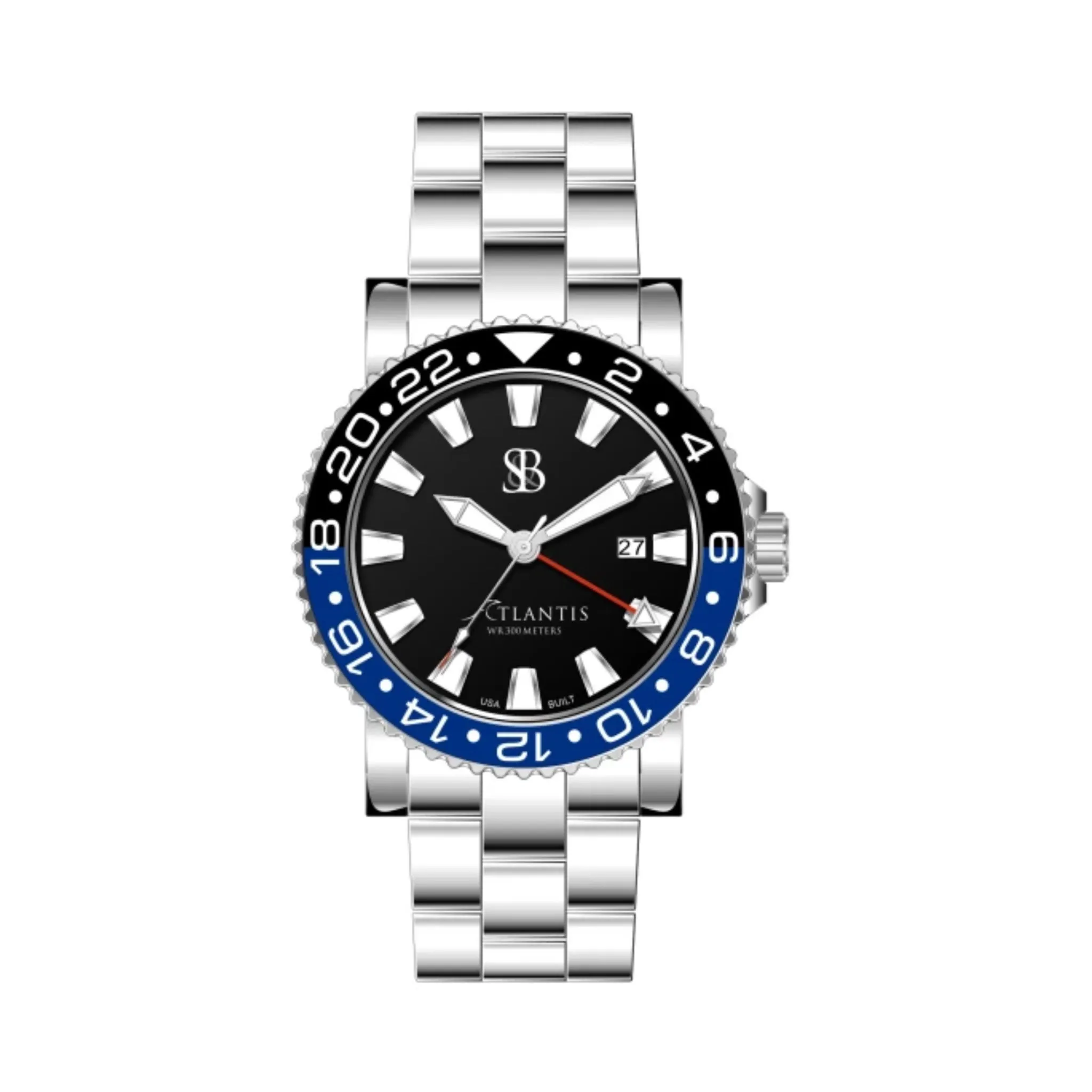 Atlantis A2 Ceramic Quartz GMT Watch