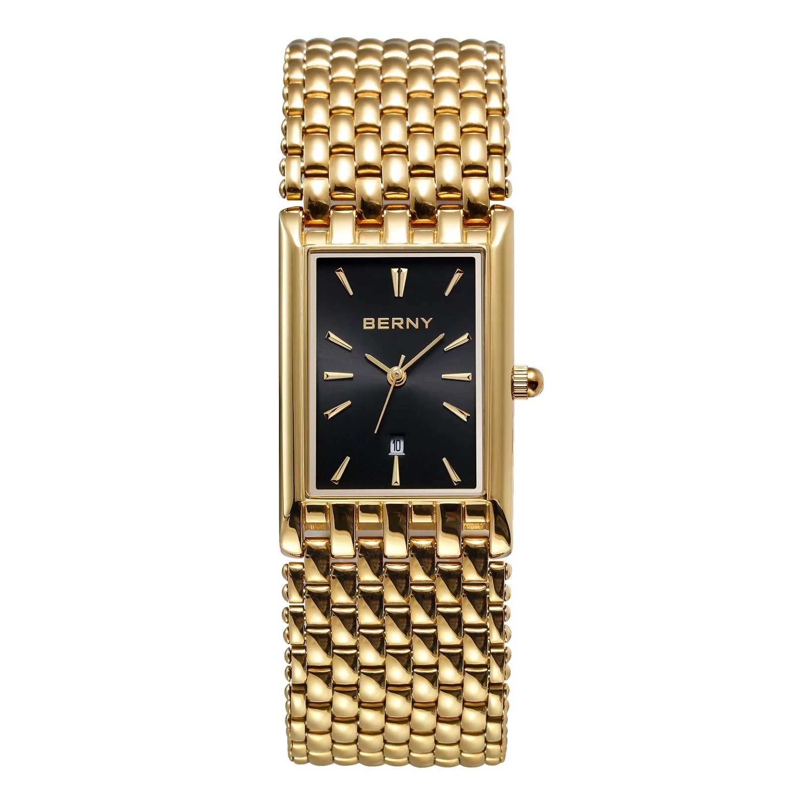 BERNY Women's Fine Fashion Premium Quality Luxury Style Gold & Silver Bracelet Watch