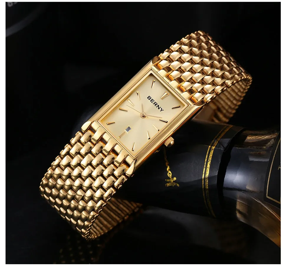 BERNY Women's Fine Fashion Premium Quality Luxury Style Gold & Silver Bracelet Watch
