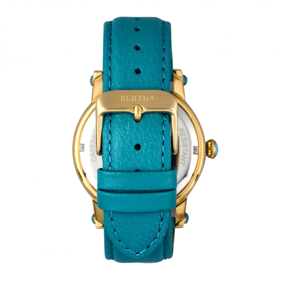 Bertha Morgan MOP Leather-Band Ladies Watch