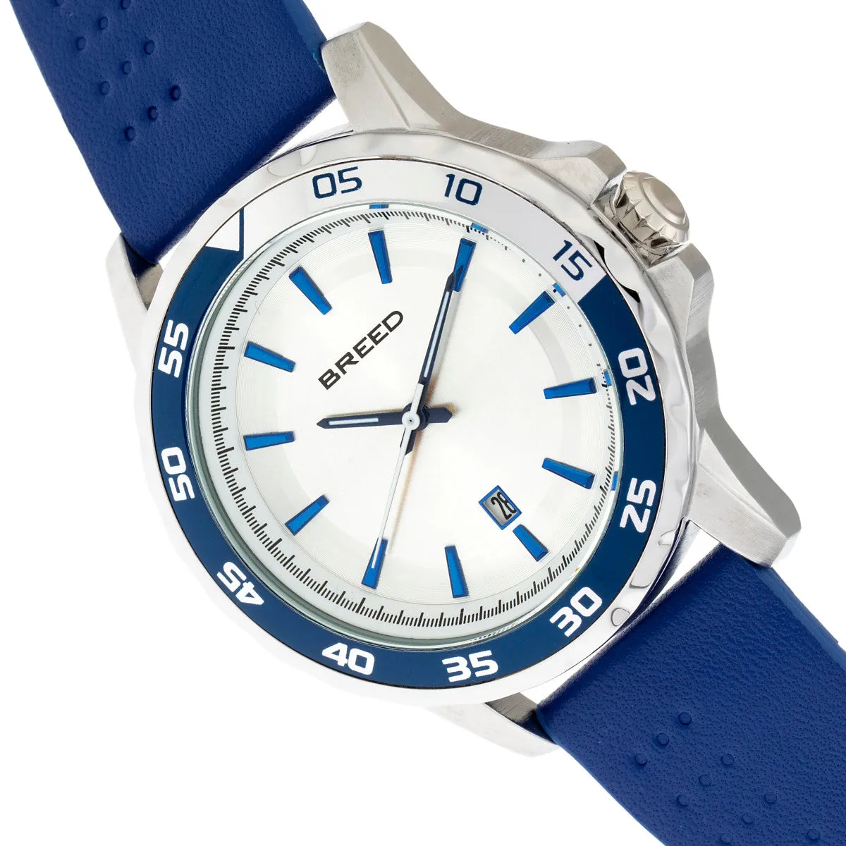 Breed Revolution Leather-Band Watch w/Date