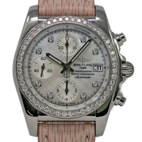 Breitling Chronomat Chronograph Automatic Chronometer Diamond Men's Watch A1331053-A776