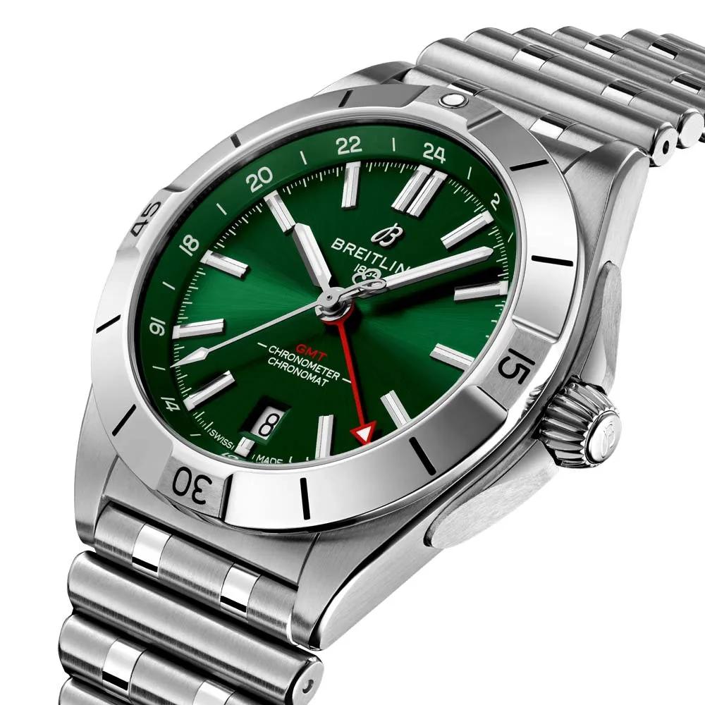 Breitling Chronomat GMT 40mm Green Dial Automatic Gents Watch A32398101L1A1