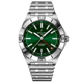 Breitling Chronomat GMT 40mm Green Dial Automatic Gents Watch A32398101L1A1