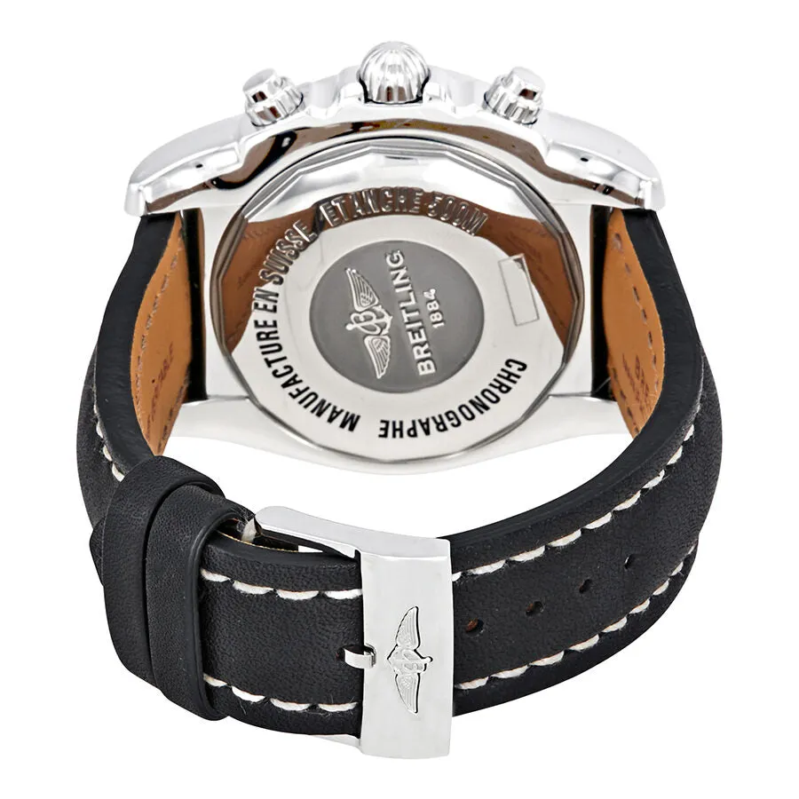 Breitling Chronomat GMT Silver Dial Black Leather Mesn Watch AB041012/G719BKLT AB041012-G719-441X-A20BA.1