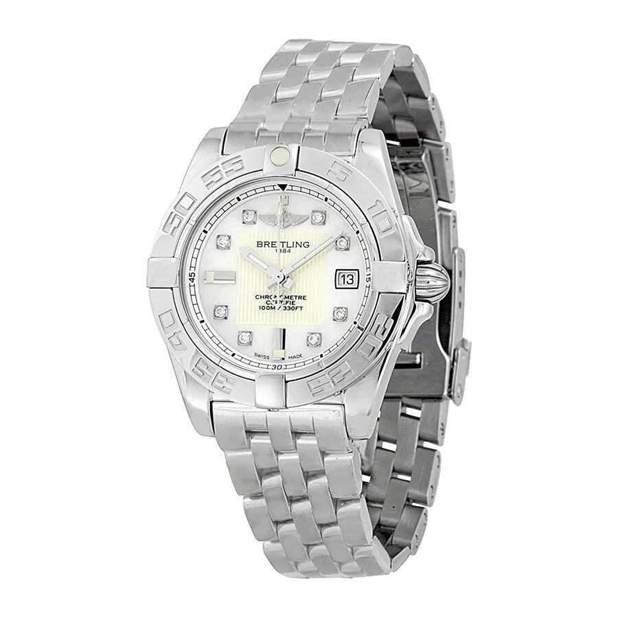 Breitling Galactic 32 Mother of Pearl Diamond Dial Ladies Watch A71356L2-A708SS A71356L2-A708-367a