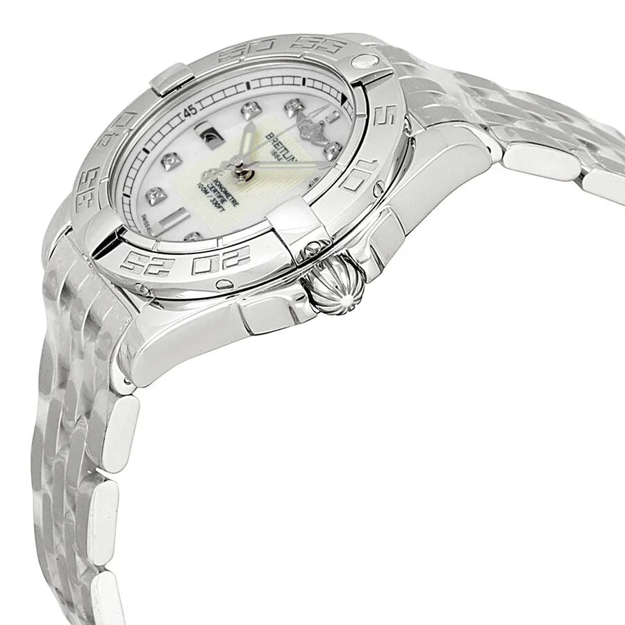 Breitling Galactic 32 Mother of Pearl Diamond Dial Ladies Watch A71356L2-A708SS A71356L2-A708-367a