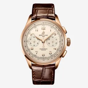 Breitling Premier B09 Chronograph 18K Rose Gold Manual Wind Men's Watch RB0930371G1P1