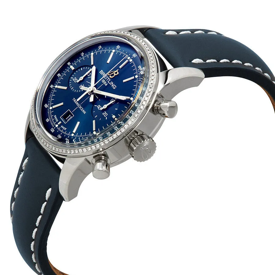 Breitling Transocean Chronograph 38 Blue Dial Diamond Men's Watch A4131053-C862BLLD A4131053-C862-115X-A18D.1