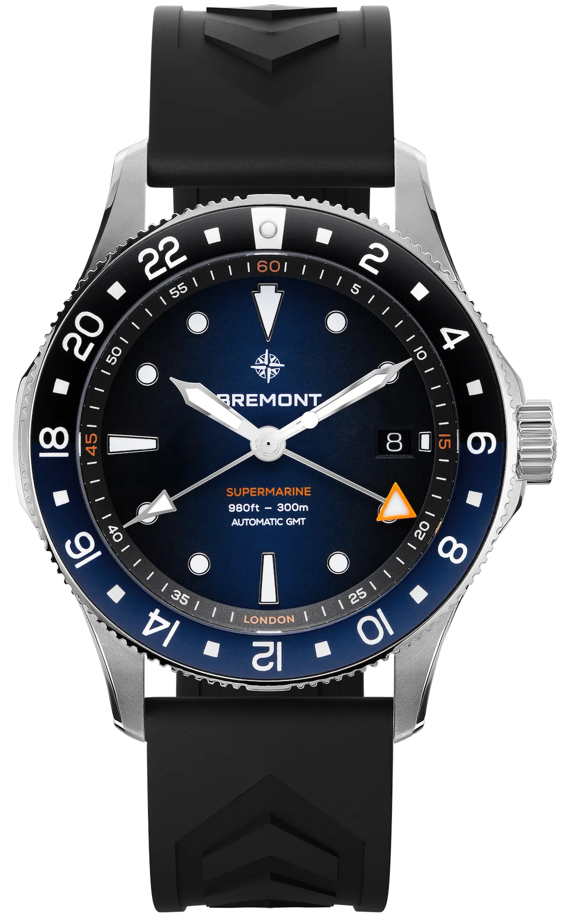 Bremont Supermarine 300M GMT Blue Black Rubber Limited Edition