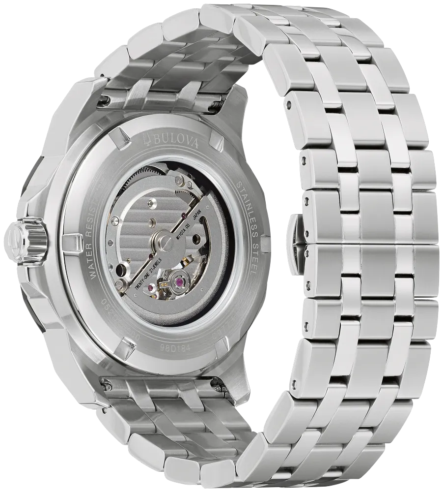 Bulova Automatic Marine Star Marc Anthony Blue Dial Diamond Mens Watch 98D184