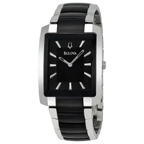 Bulova Dress Black Dial Two-tone Men's Watch 98A117