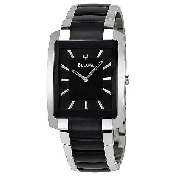 Bulova Dress Black Dial Two-tone Men's Watch 98A117