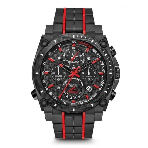 BULOVA MEN'S PRECISIONIST CHRONOGRAPH WATCH 98B313