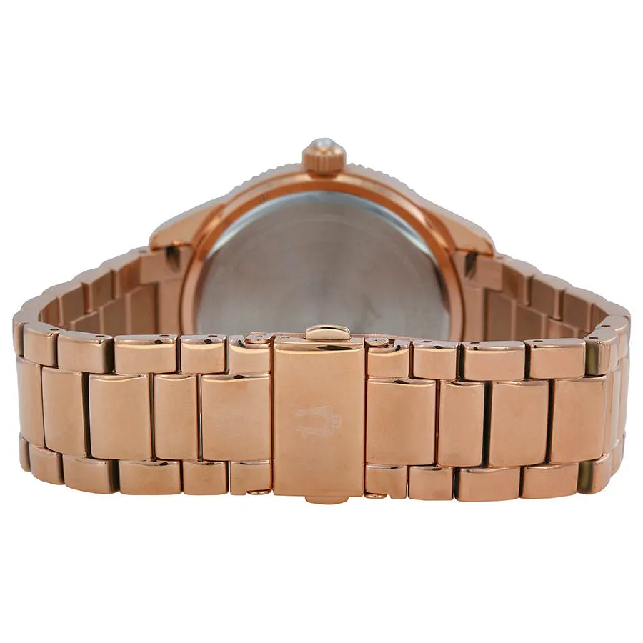 Bulova Multi-Function Silver Dial Rose Gold-plated Ladies Watch 97N101