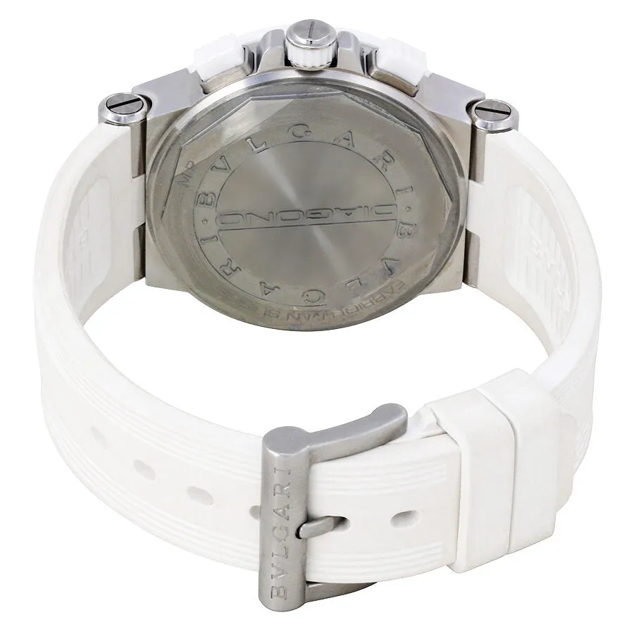 Bvlgari Diagono Chronograph White Mother of Pearl Diamond Dial Ladies Watch 101993