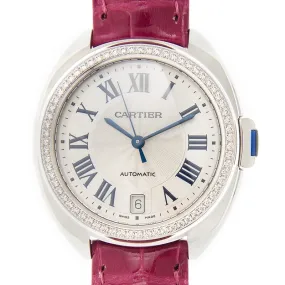 Cartier Cle Automatic Diamond Ladies Watch WJCL0011