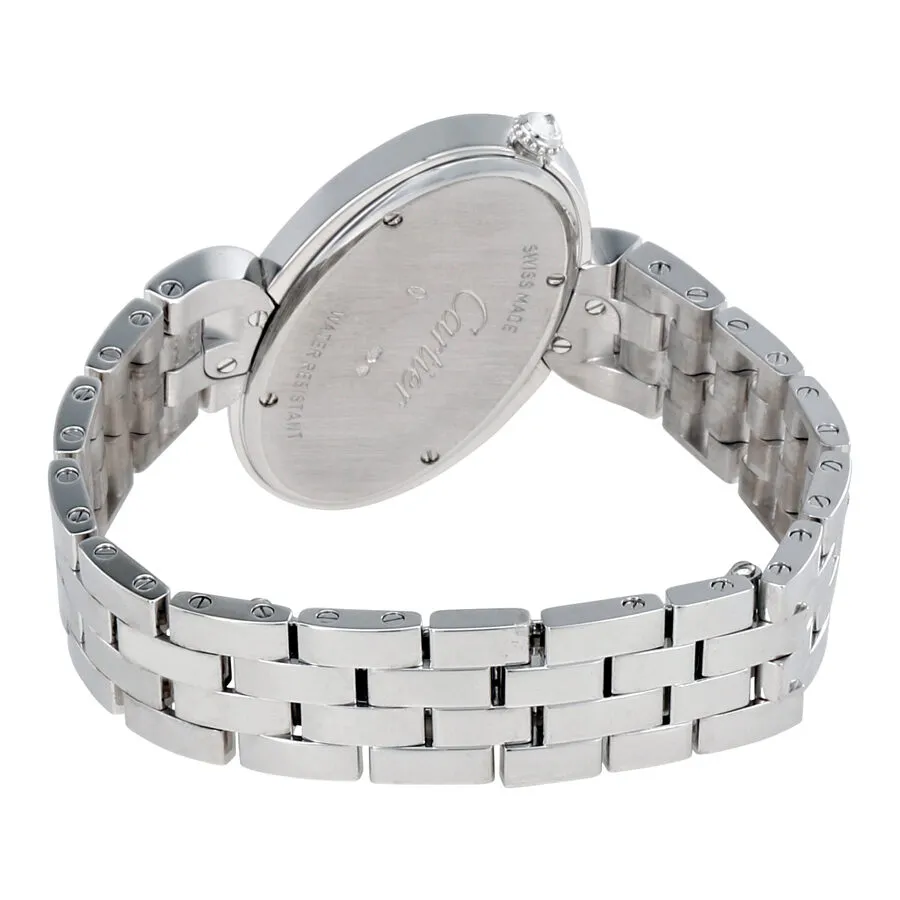Cartier Delice de Cartier Silver Dial 18kt White Gold Diamond Ladies Watch WG800007