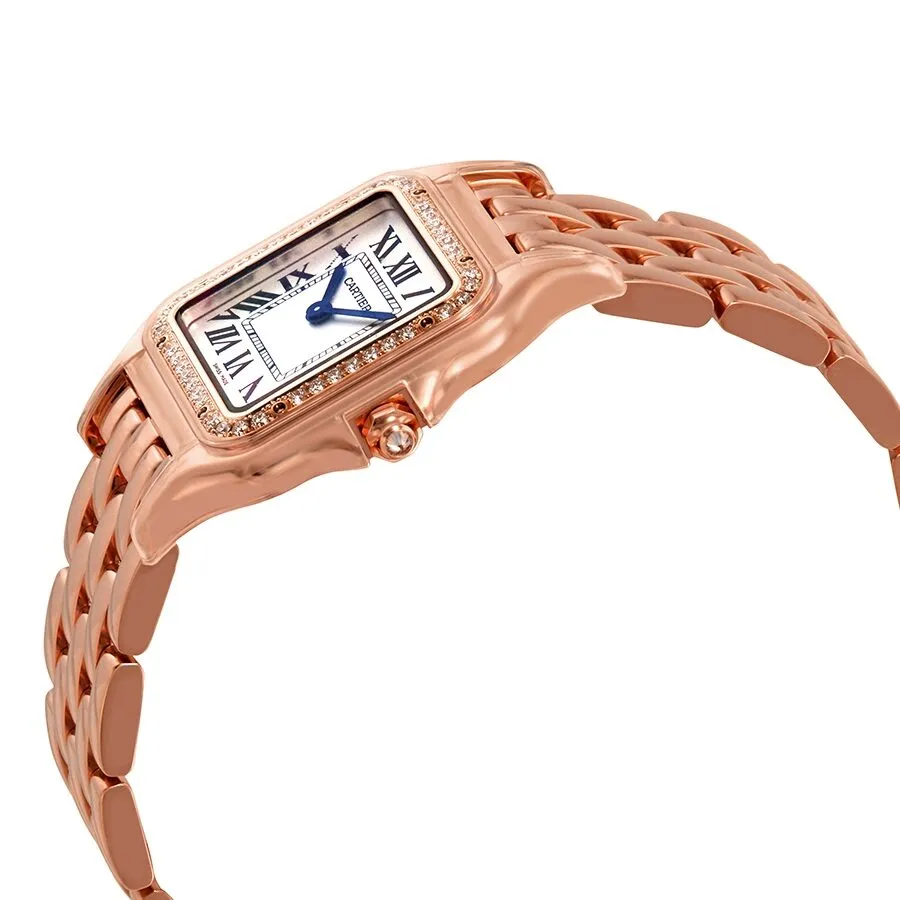 Cartier Panthere de Cartier Silver Dial 18kt Rose Gold Ladies Watch WJPN0009