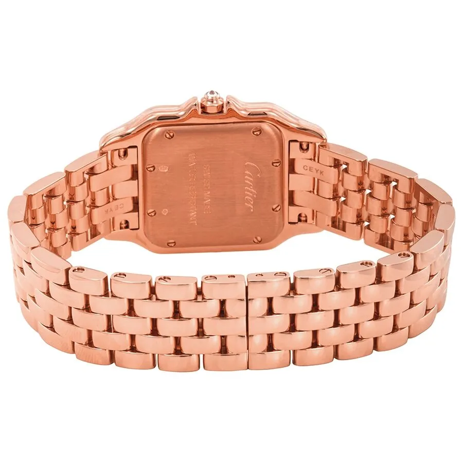 Cartier Panthere de Cartier Silver Dial 18kt Rose Gold Ladies Watch WJPN0009