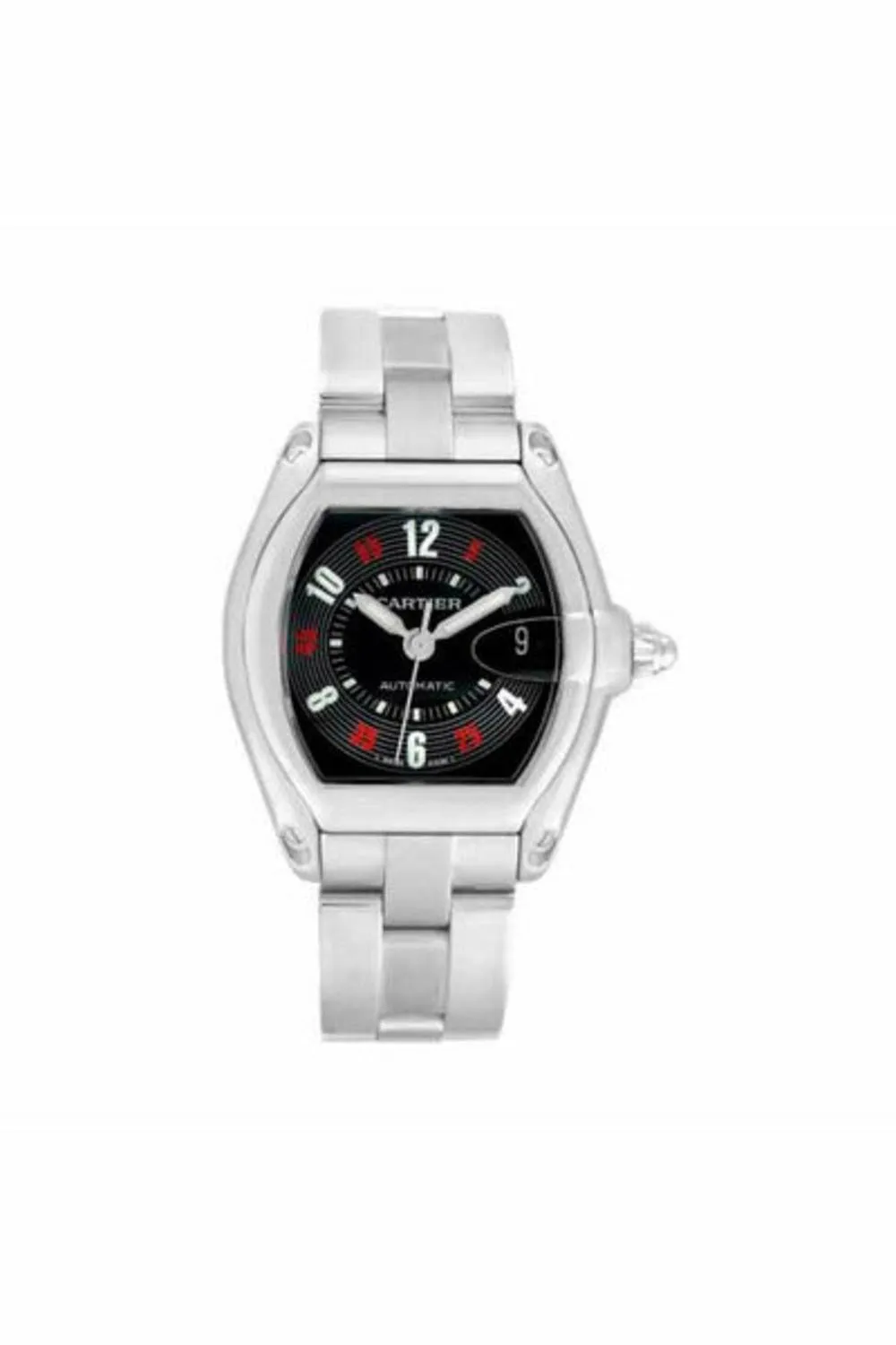 cartier roadster 38mm stainless steel men's watch