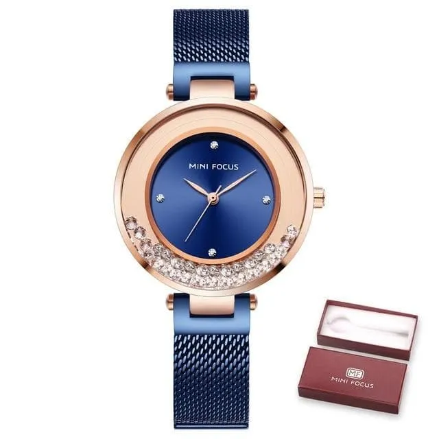 Casual Diamond Bracelet Fashion Quartz Dress Wristwatches for Women