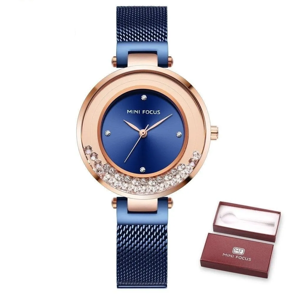Casual Diamond Bracelet Fashion Quartz Dress Wristwatches for Women