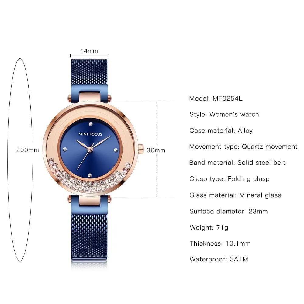 Casual Diamond Bracelet Fashion Quartz Dress Wristwatches for Women