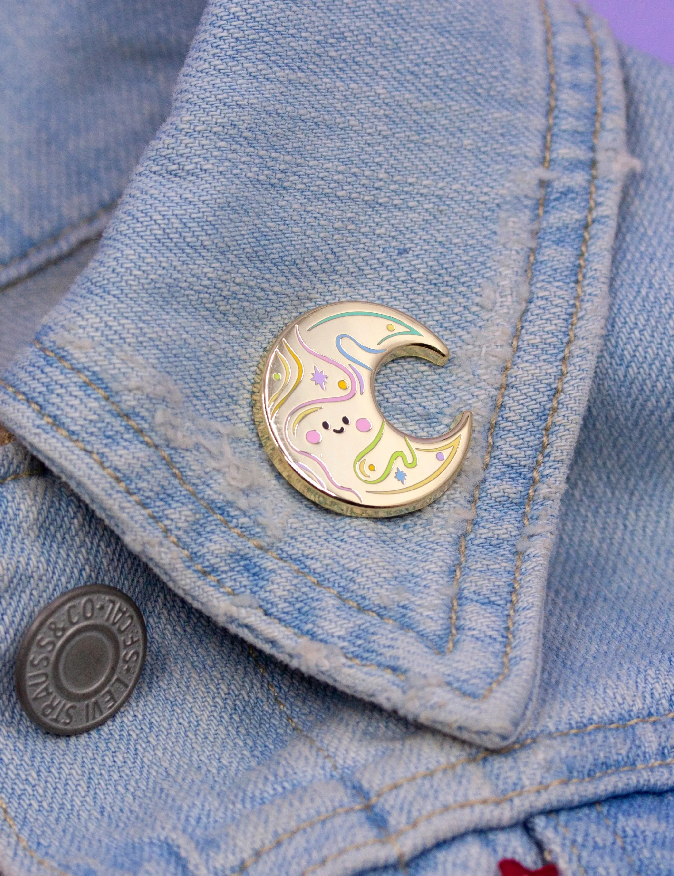Celestial Moon pin