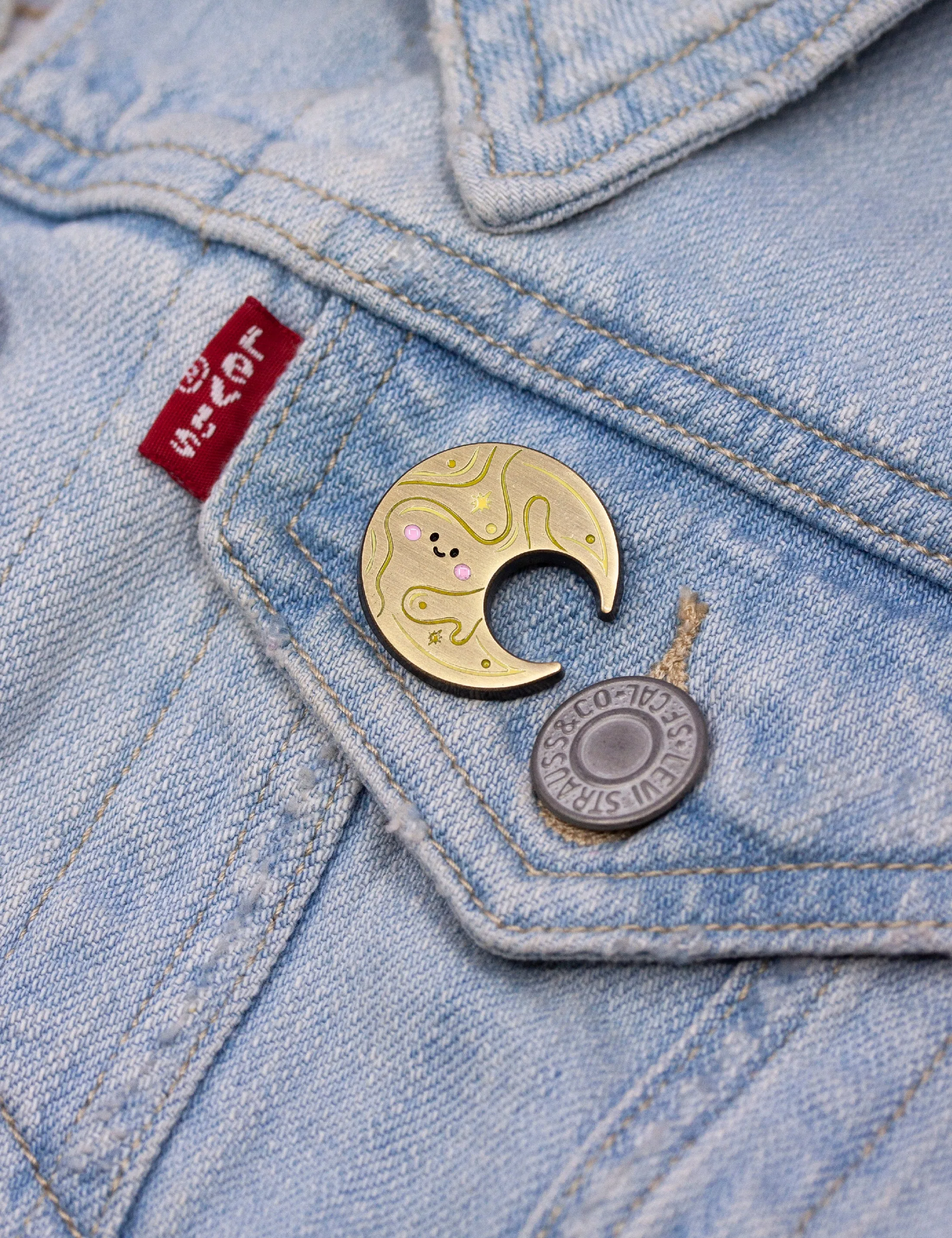 Celestial Moon pin