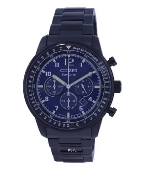 Citizen Chronograph Blue Dial Stainless Steel Eco-Drive CA4505-80M 100M Mens Watch