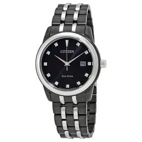 Citizen Corso Eco-Drive Black Diamond Dial Men's Watch BM7348-53E