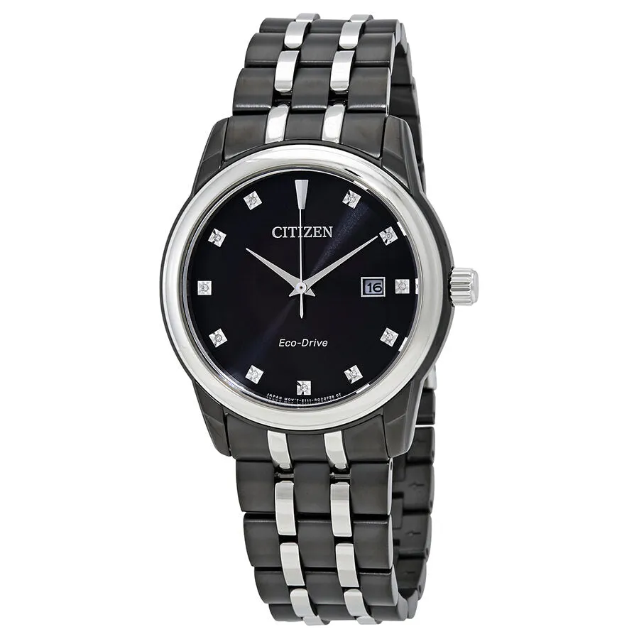 Citizen Corso Eco-Drive Black Diamond Dial Men's Watch BM7348-53E