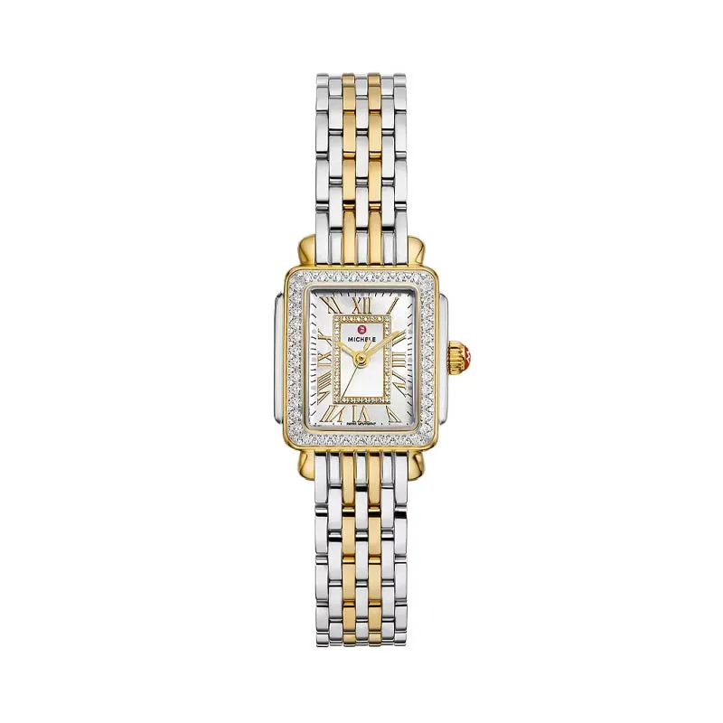 Deco Madison Mini Diamond Two-Tone 18K Gold-Plated Watch, 24mm