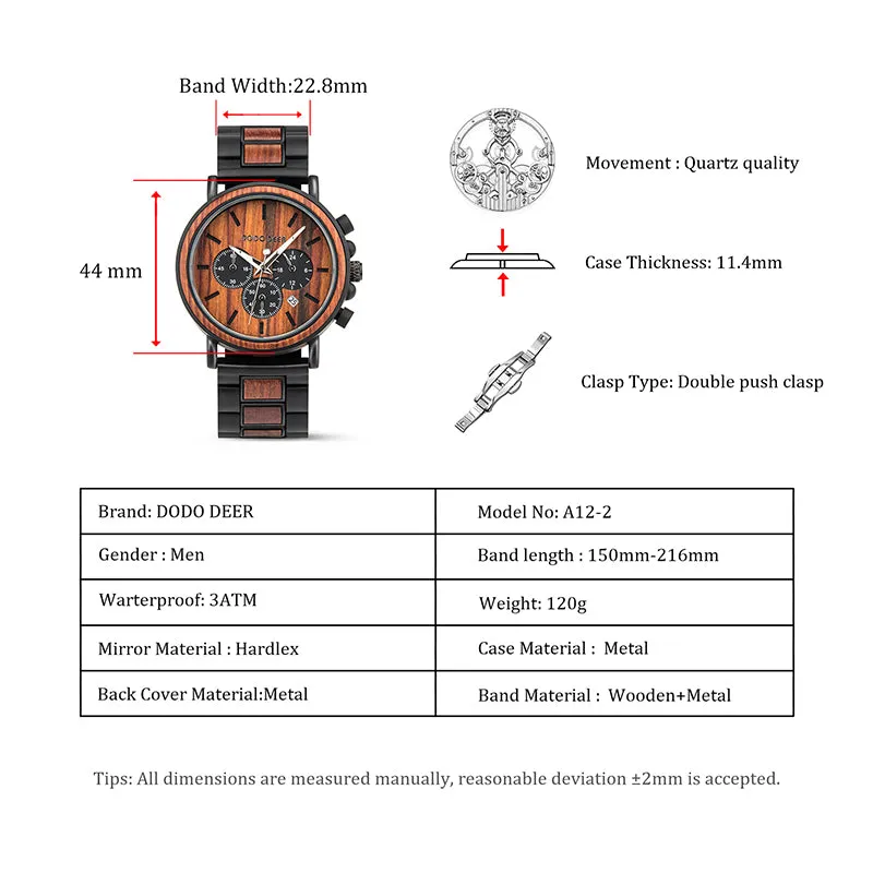 DODO DEER luminous needles luxury wood watches