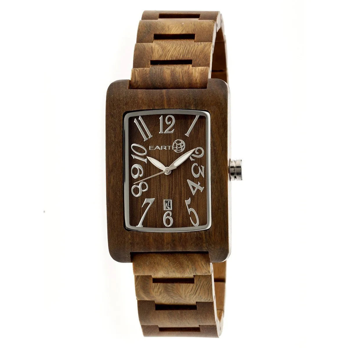 Earth Wood Trunk Bracelet Watch w/Date