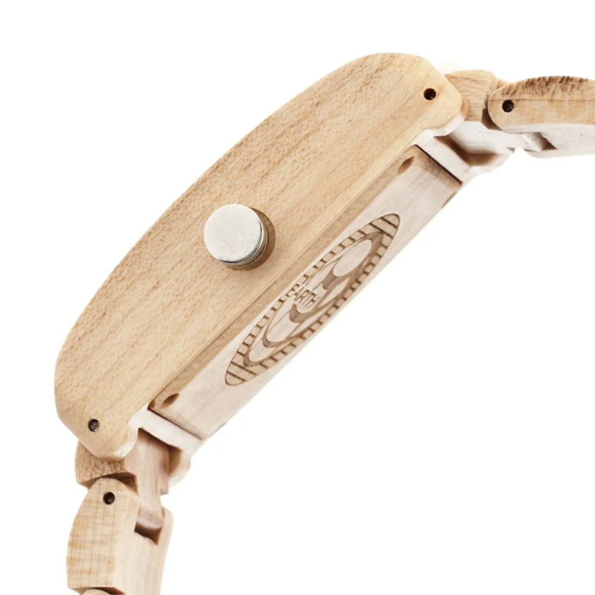 Earth Wood Trunk Bracelet Watch w/Date