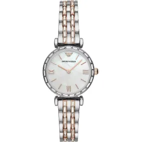 Emporio Armani Elegant Silver Dial Stainless Steel Women's Watch