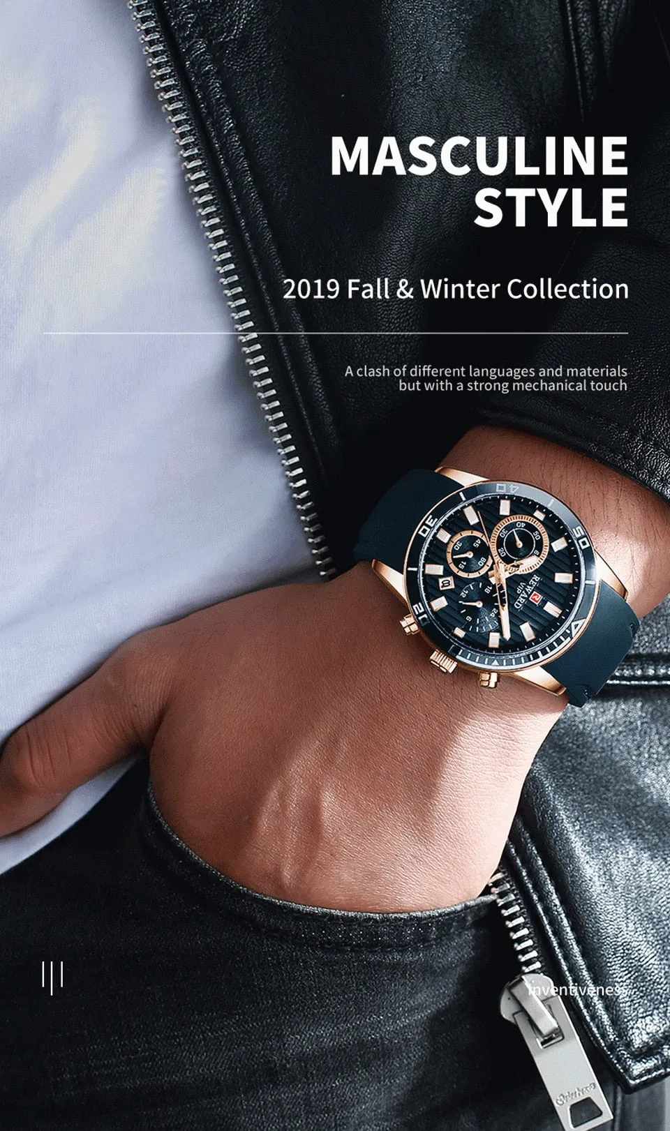 Fashion Luxury Waterproof Sport Stopwatch Quartz Watches