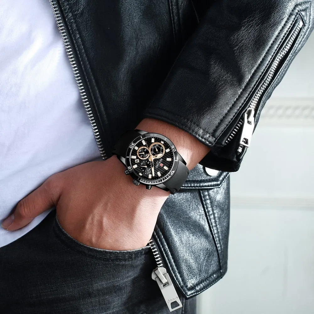 Fashion Luxury Waterproof Sport Stopwatch Quartz Watches